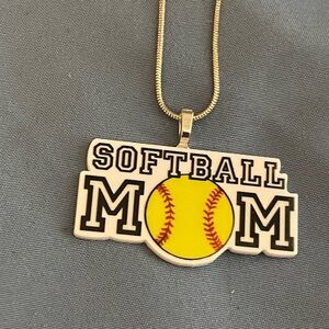 Softball Mom Pendant Necklace